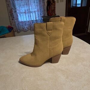 Tan Suede Ankle Boots-MIA